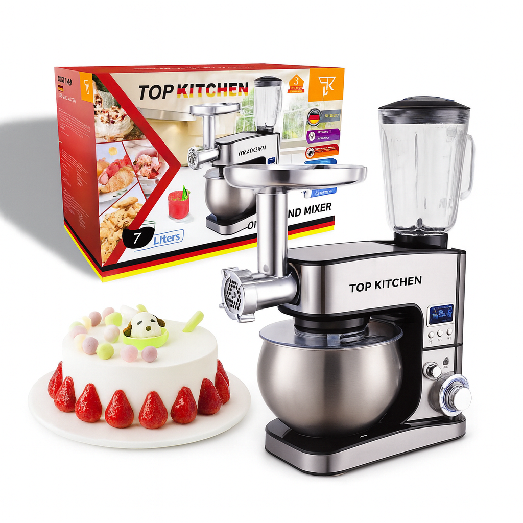Кухонный комбайн 3в1 Top Kitchen TK00225, 4500Вт – тестомисс, мясорубка, блендер с чашей 7 л.